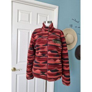 Columbia Mountainside Sherpa Full Zip Fleece Jacket Southwest Aztec Womens Sz Lg